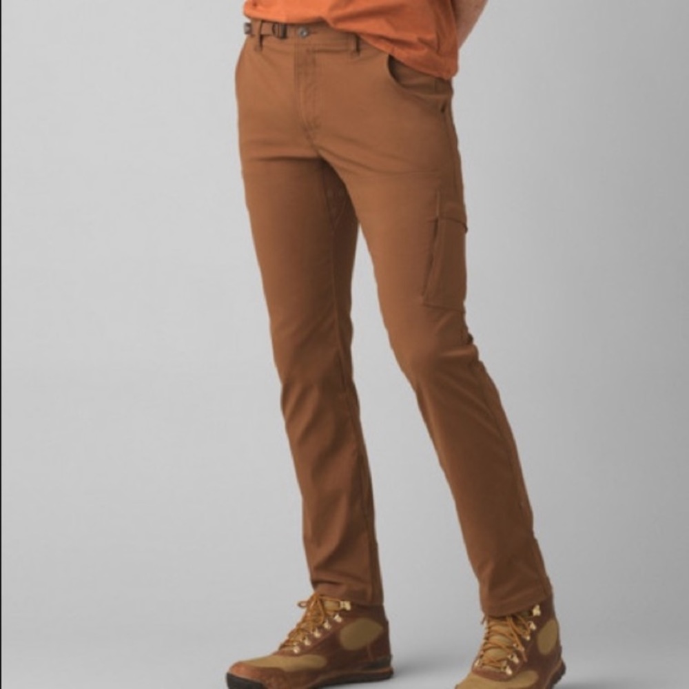 Prana Stretch Zion Pants Hiking Brown M 34 Length
